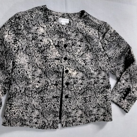 NEW Isaac Mizrahi for Target black Gold blazer Size M Medium Crop Dress Career 9 - Picture 9 of 16